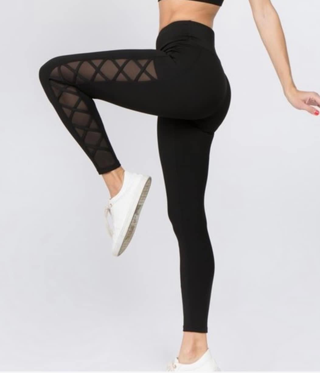 Lattice workout leggings