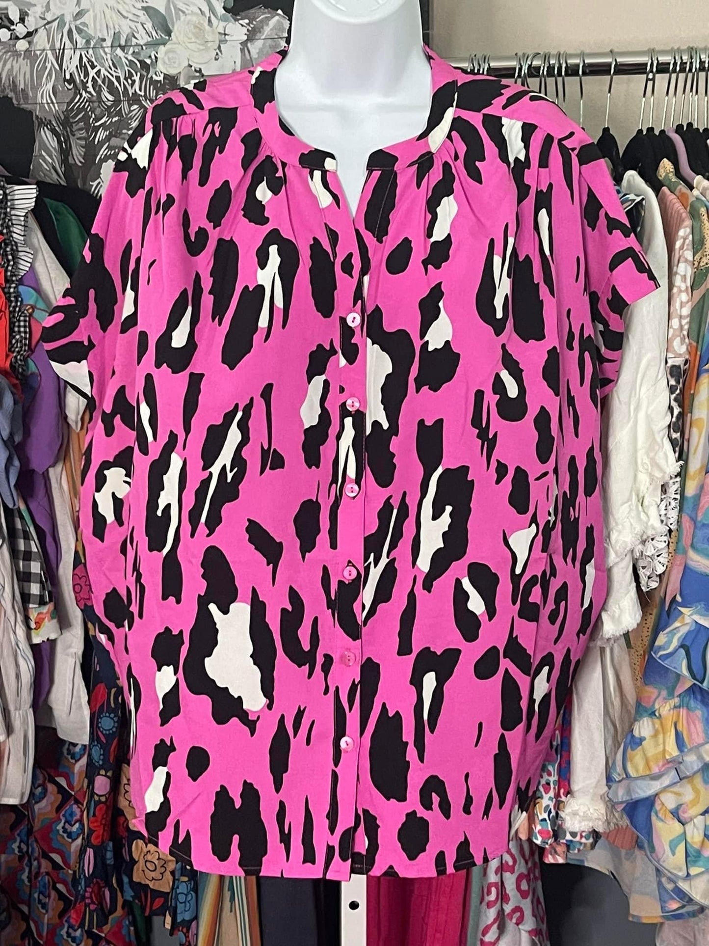Pink Leopard top