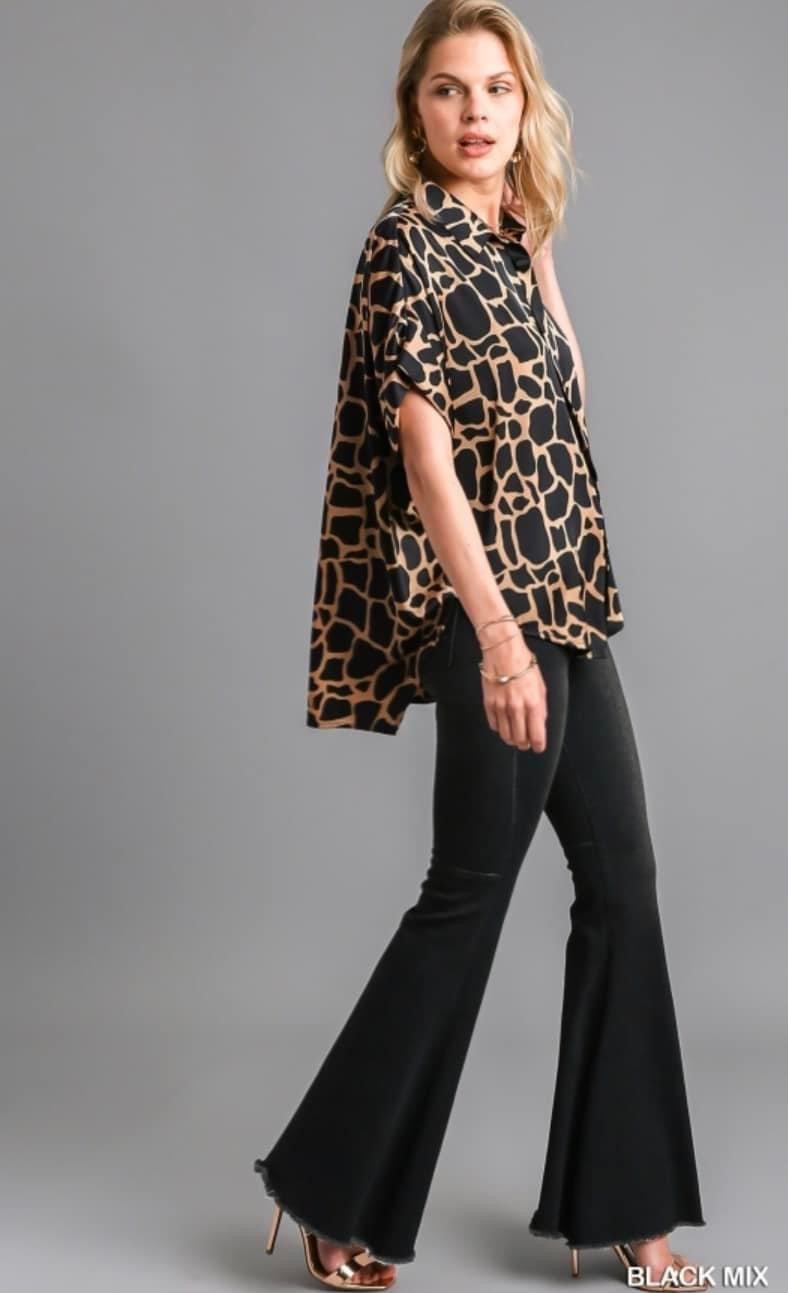 Leopard Button Down