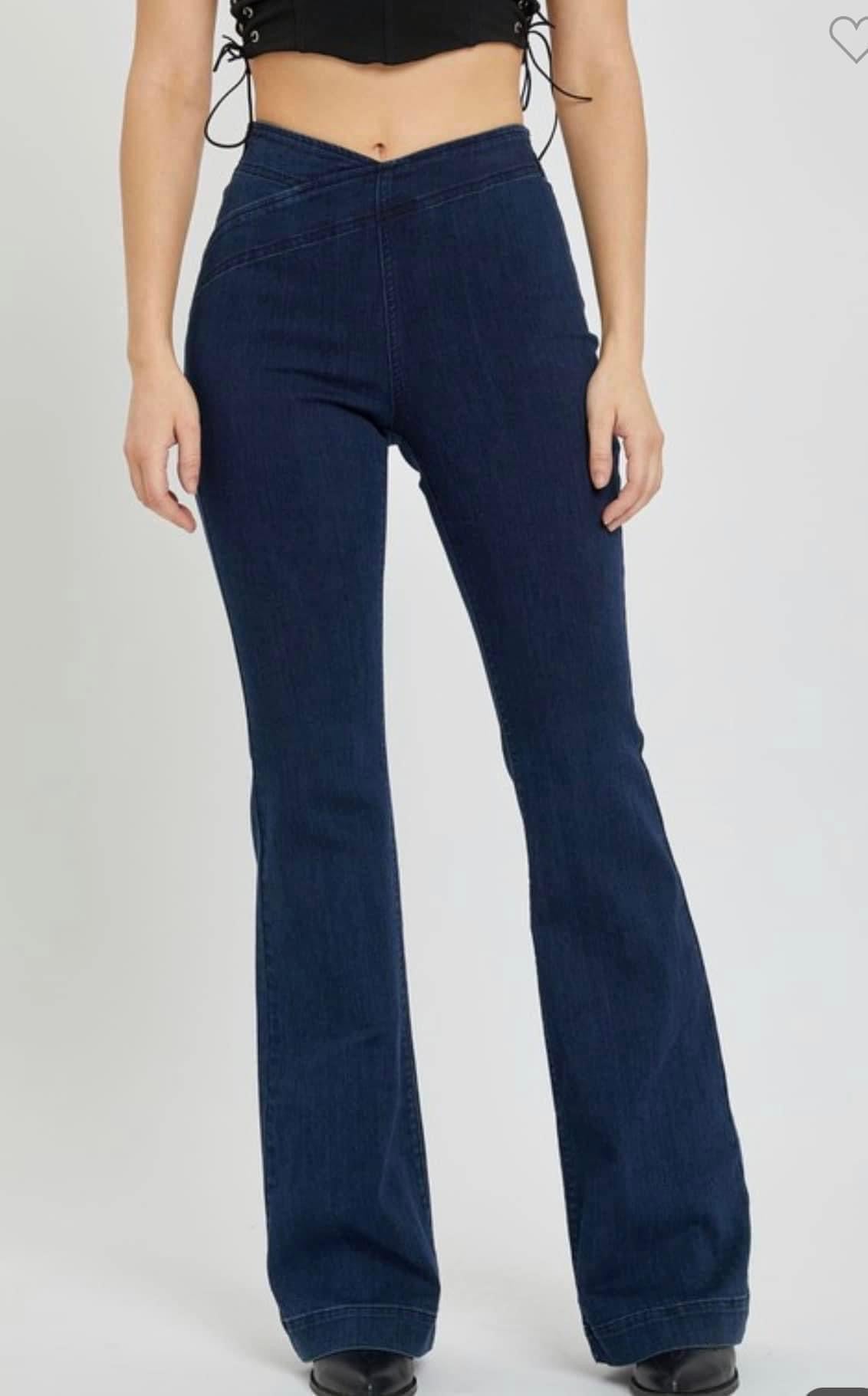 Overlapped waist Denim