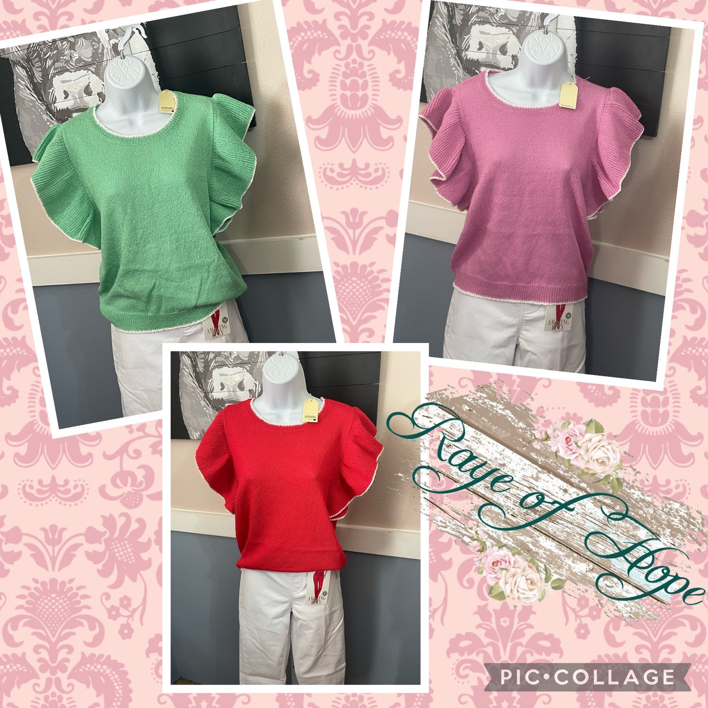 Ruffled up Spring Knit top