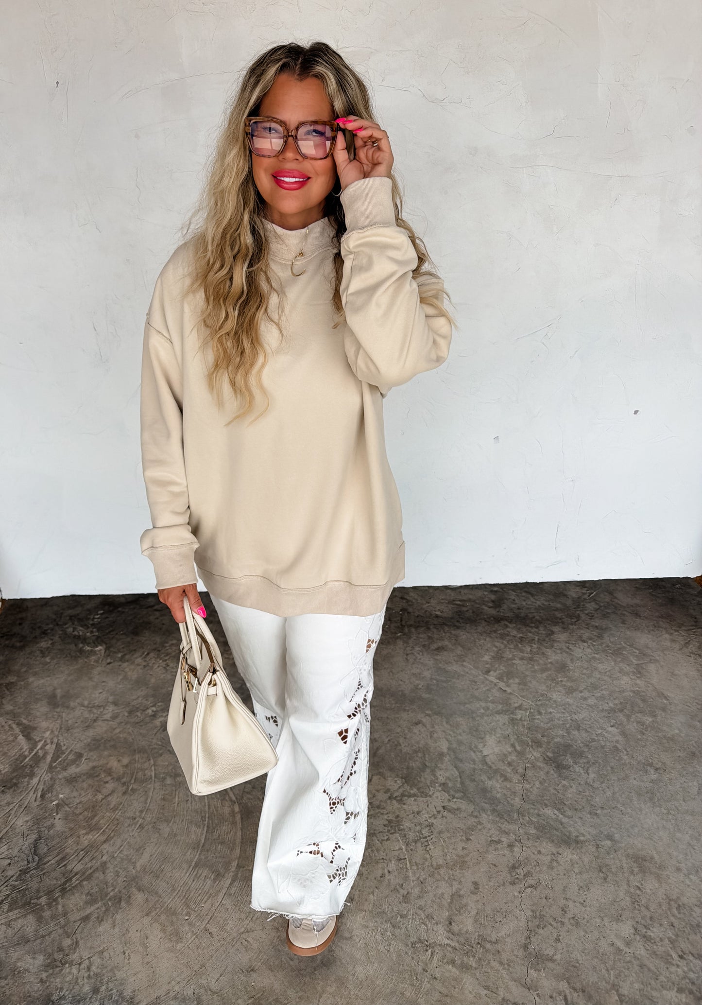 MOCK NECK POCKET PULLOVER