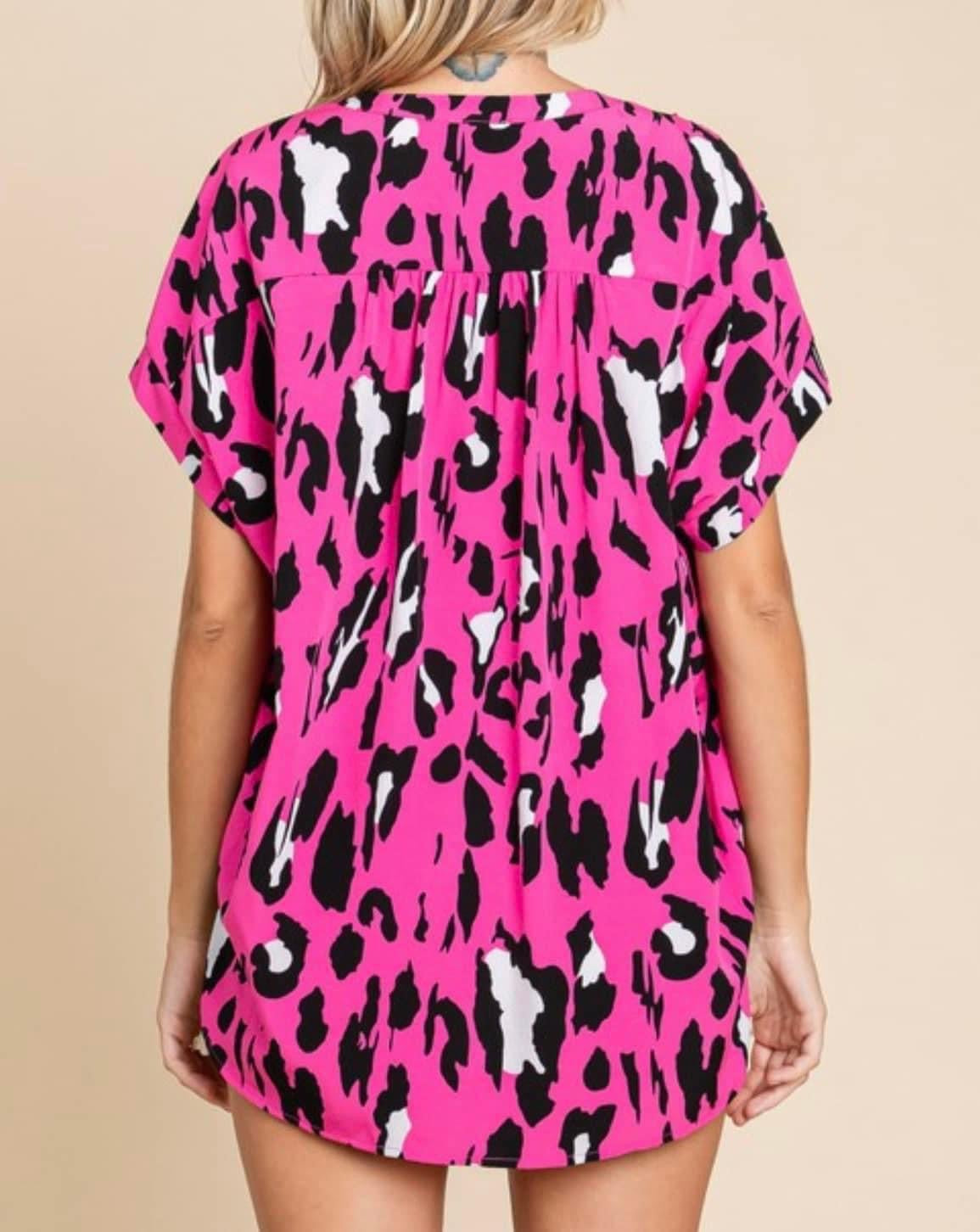Pink Leopard top