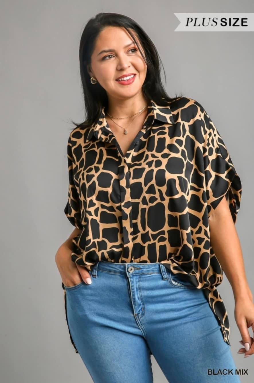 Leopard Button Down