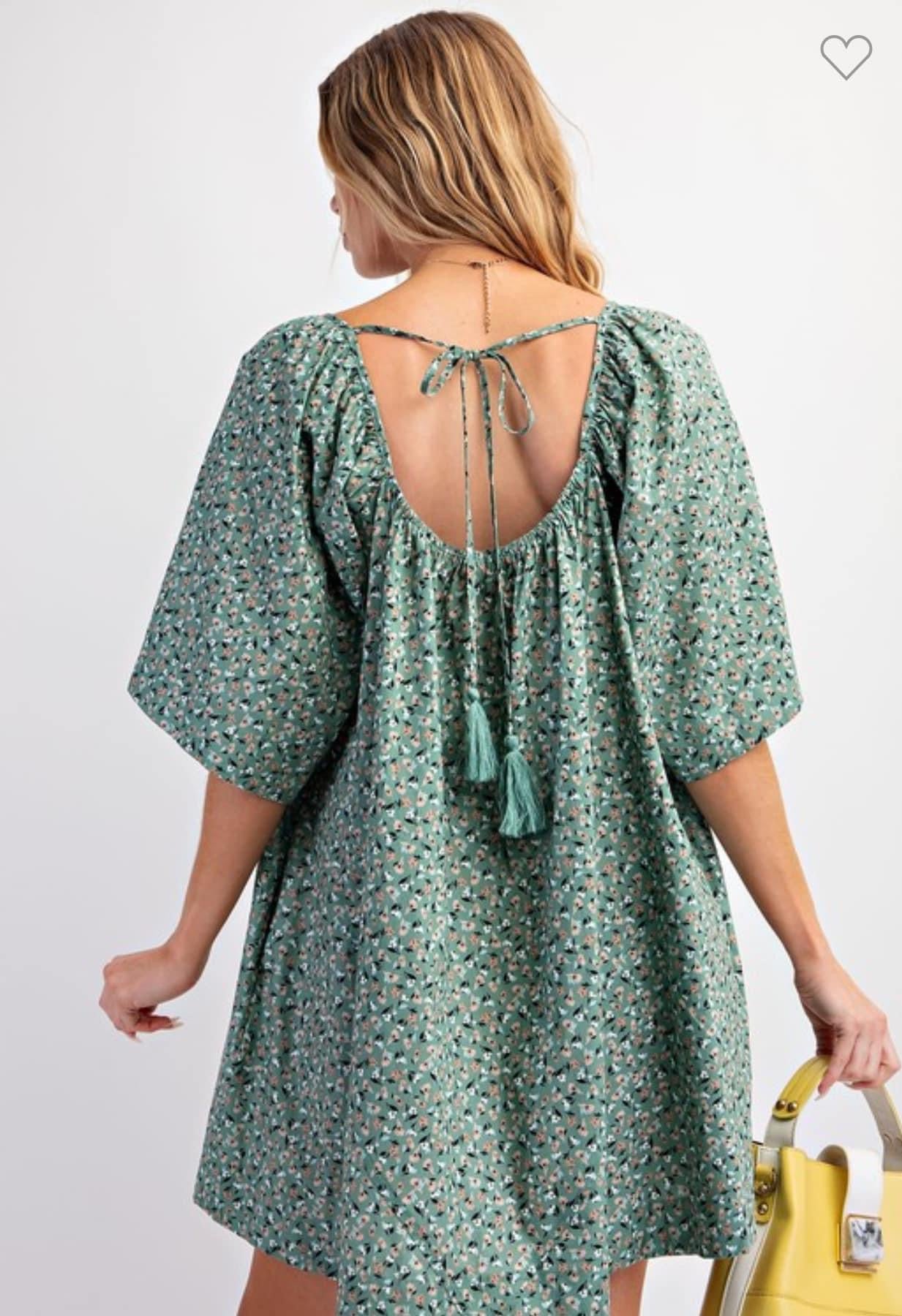 Sage Floral Midi