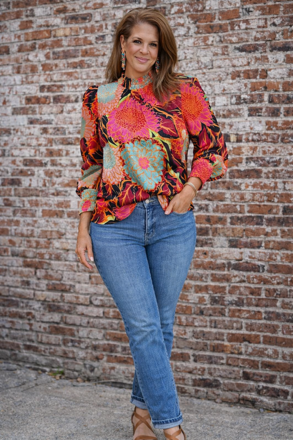 🌸The Wild Bloom Smocked Blouse🌸