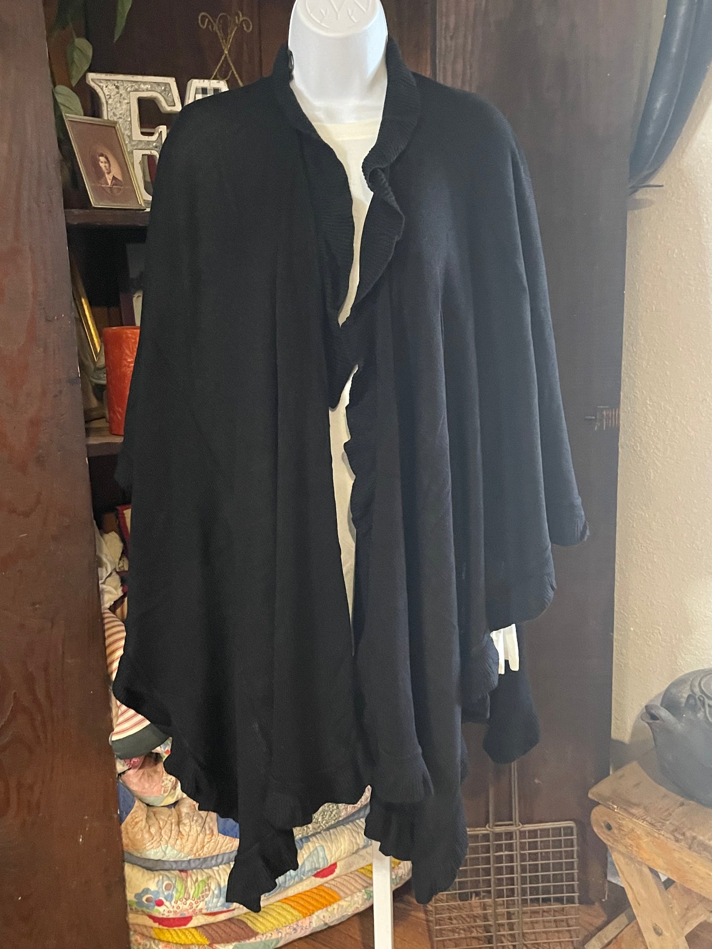Ruffle Trim Cardigan