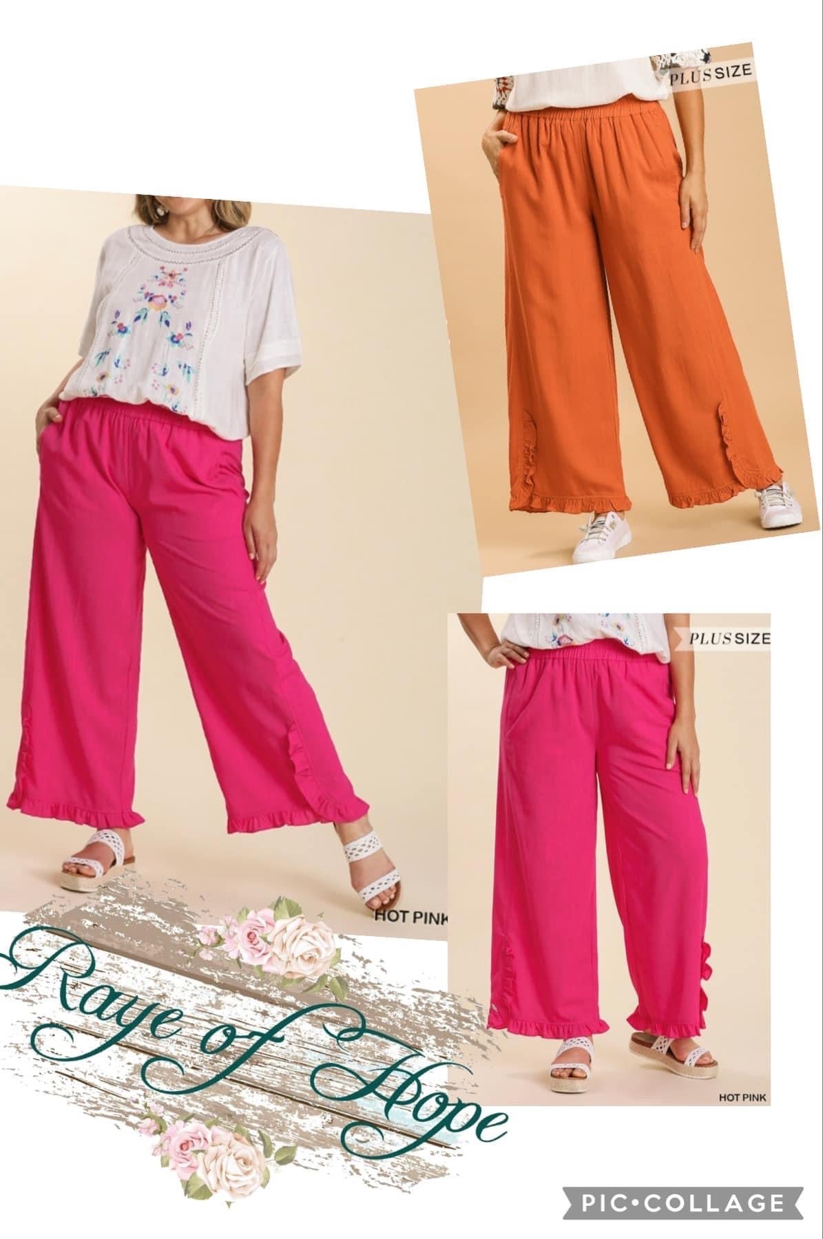 Ruffle Hem Pants