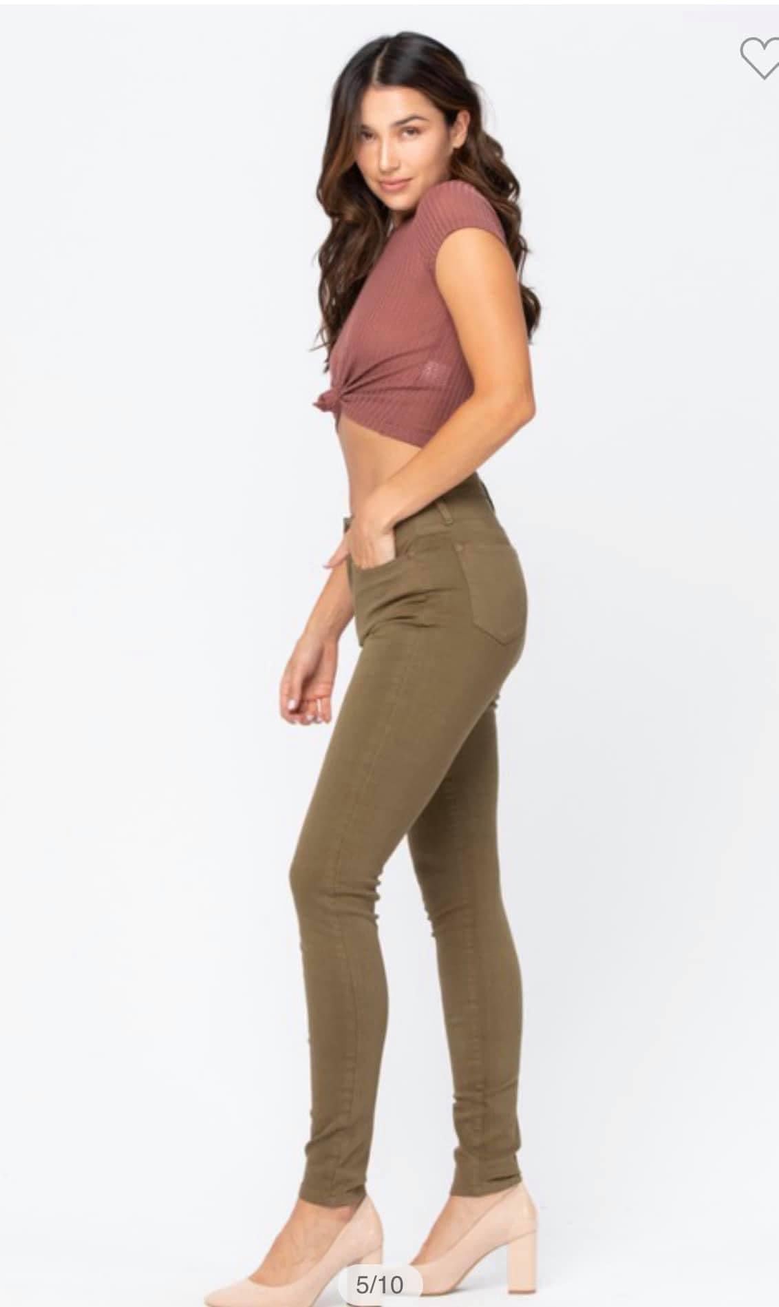 Olive Skinny Jeans