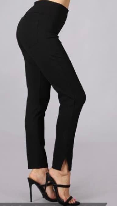 Cropped Capri Pants wIth Slit