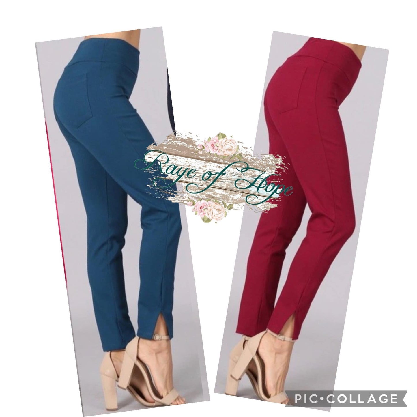 Cropped Capri Pants wIth Slit
