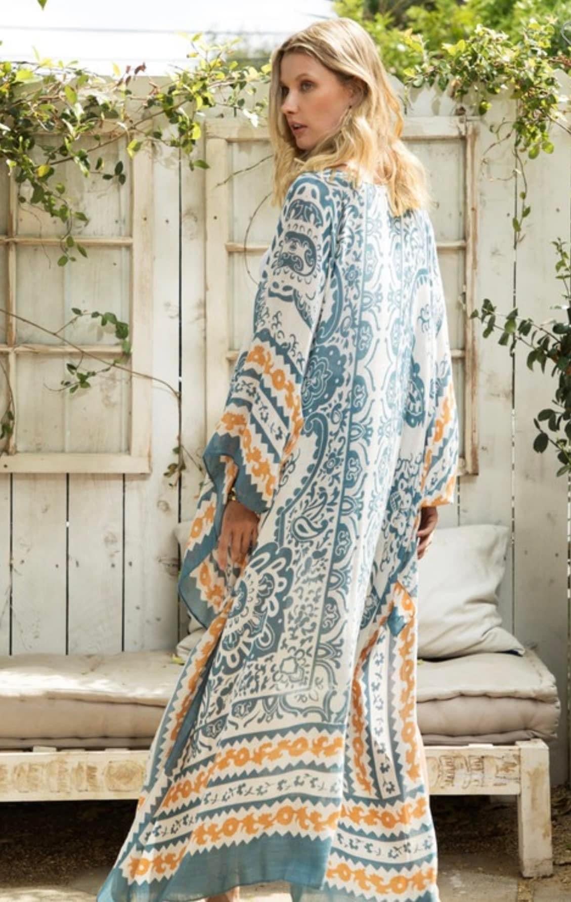 Damask Angel Sleeve Duster