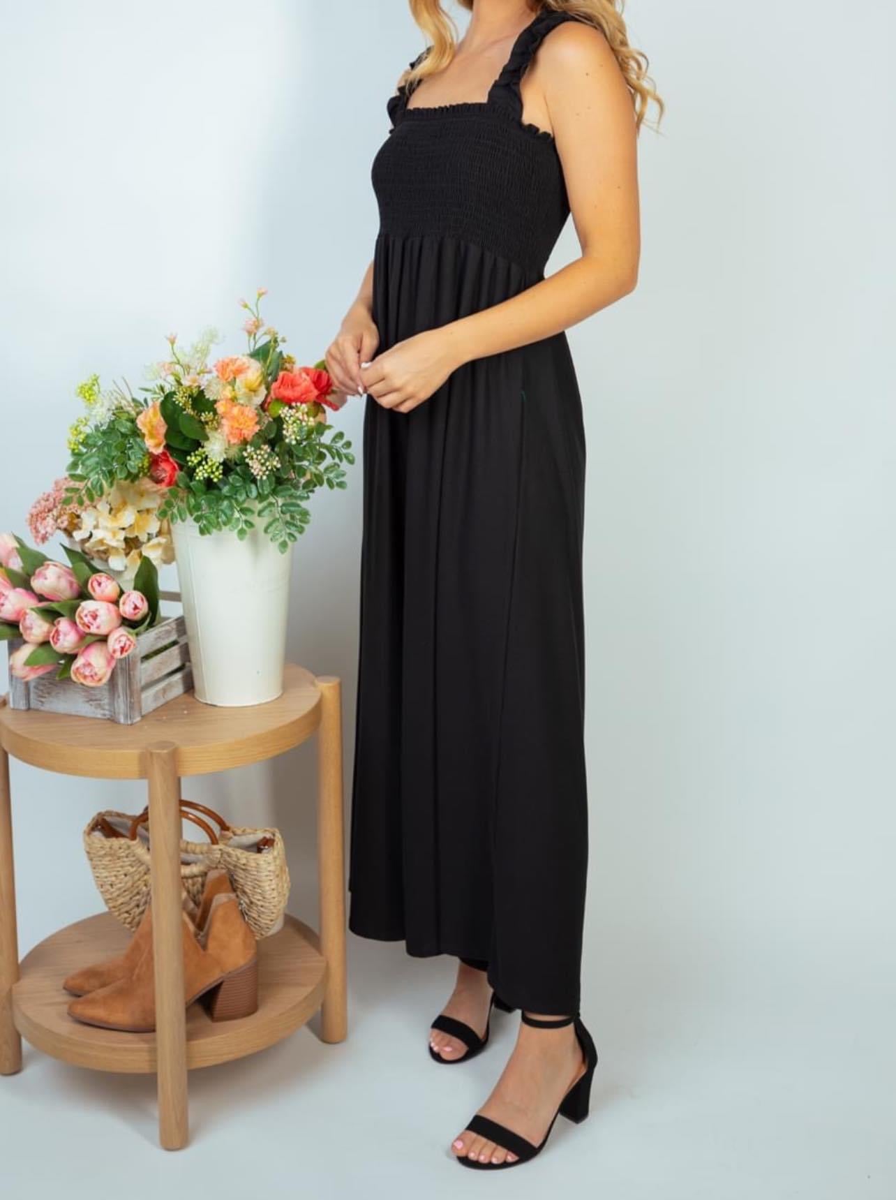 Square neck Knit jumpsuit