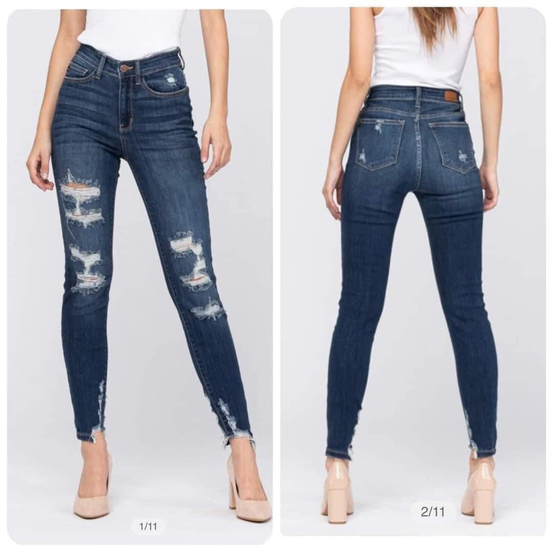 High Rise Cropped Skinny