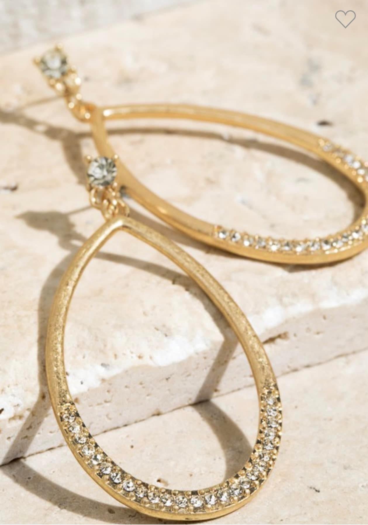 Gold Tear Drop Earrings