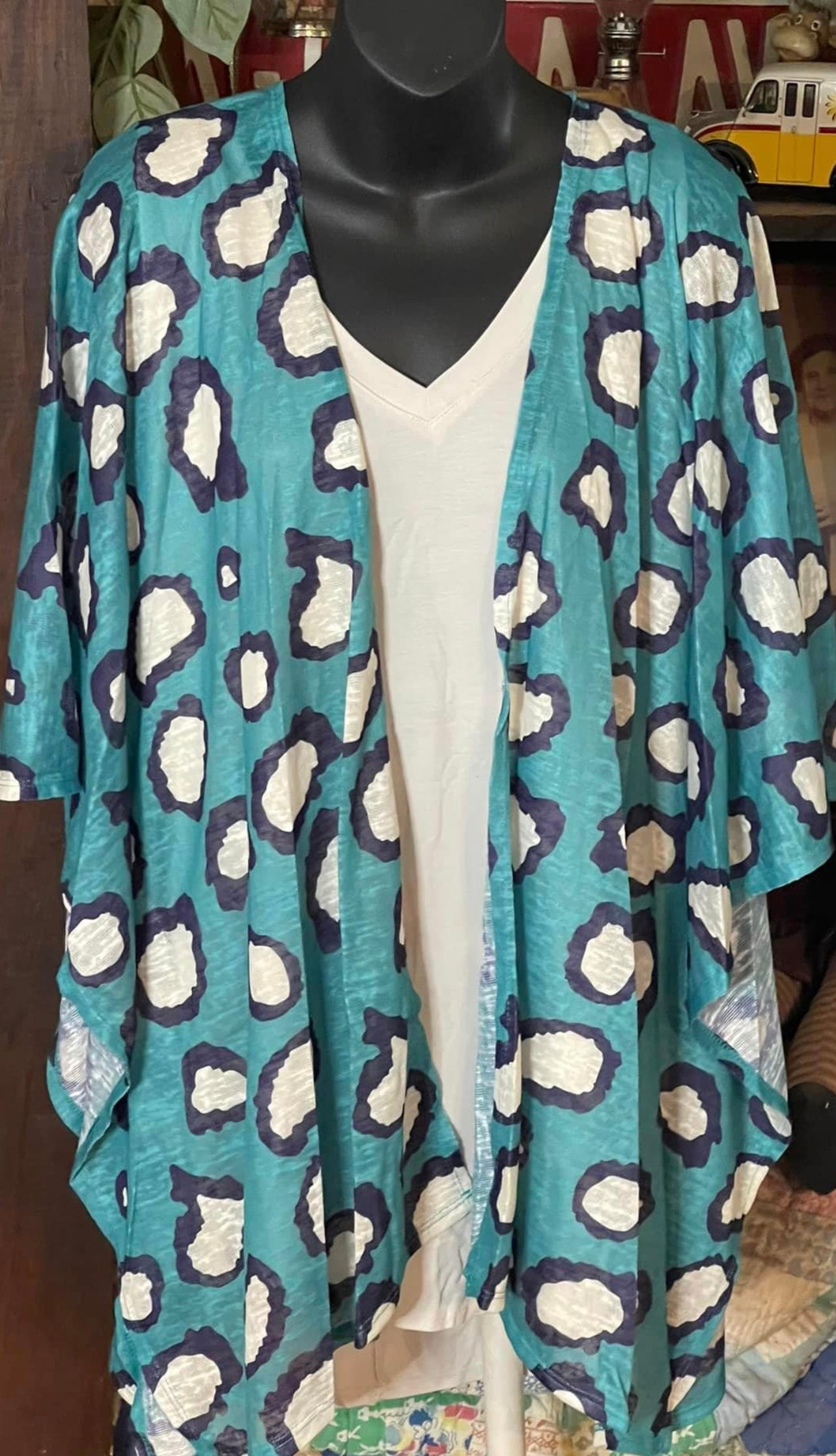 Jade Animal Print Kimono