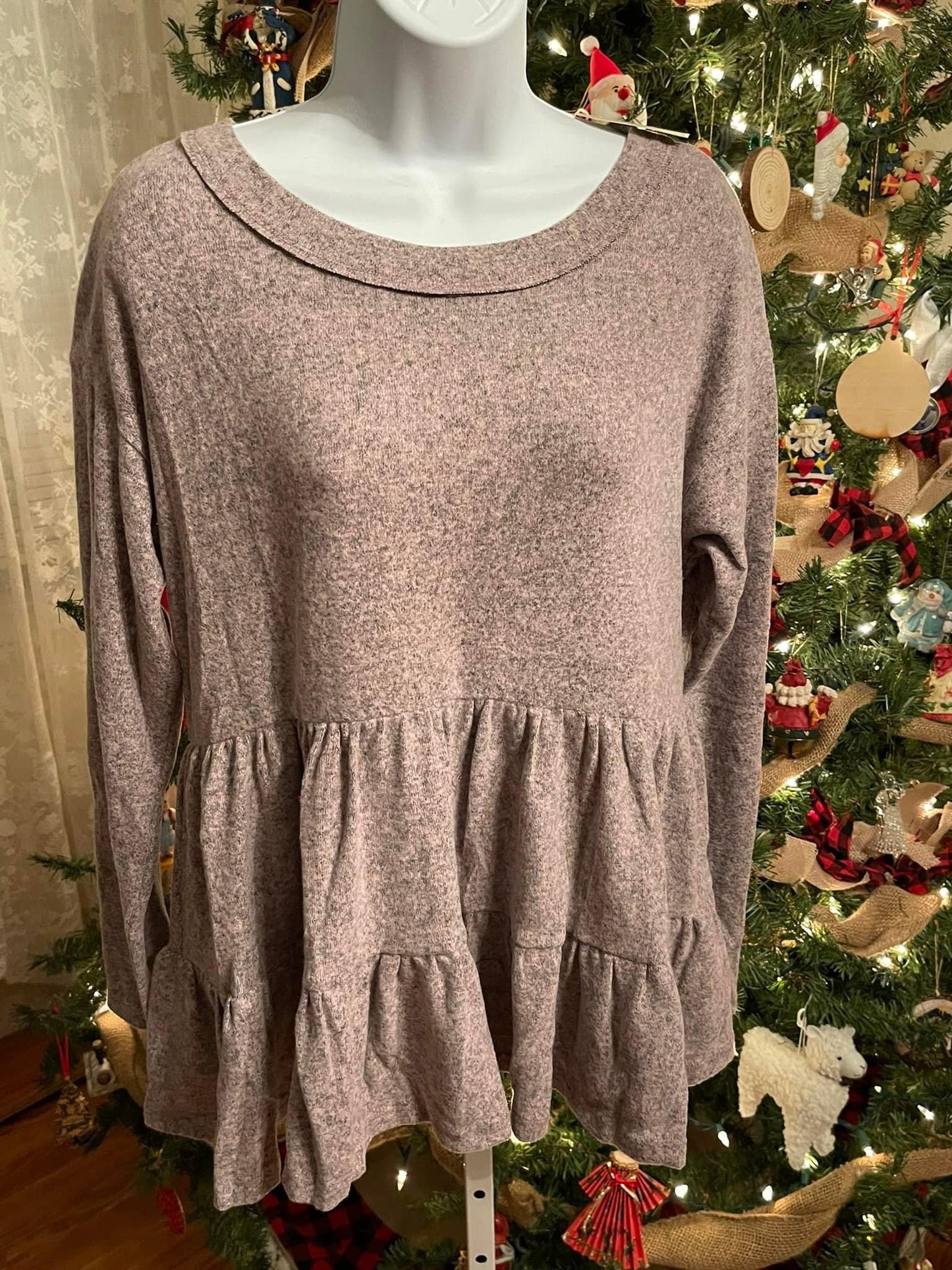 Melange Tiered Baby doll top
