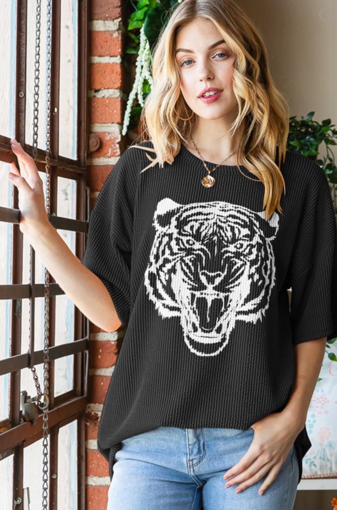 Tiger Ribbed top