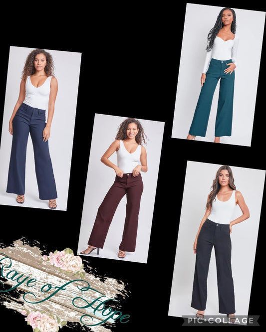 Hyper stretch Wide leg pants