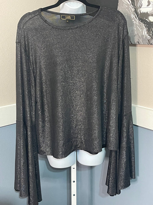 Shimmer long Belle sleeve Top