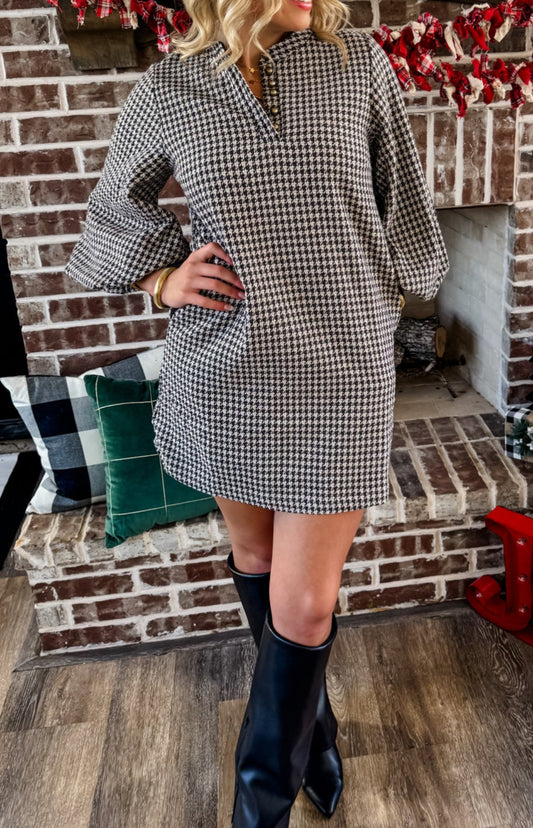 Houndstooth Dress