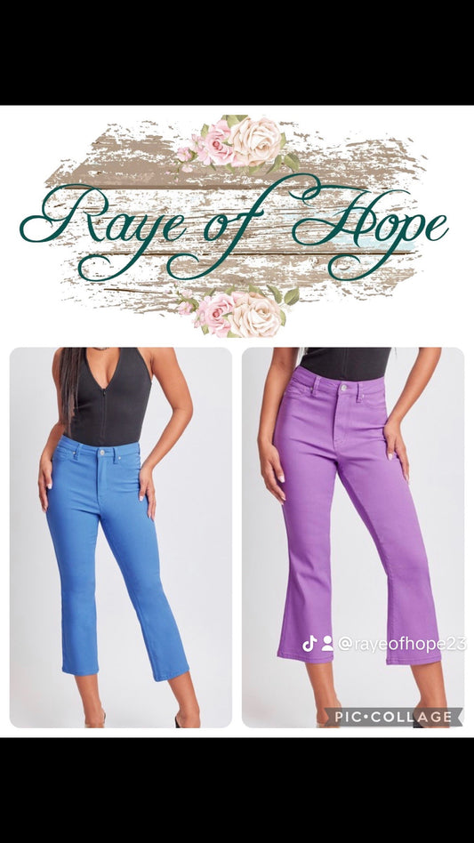 Cropped Kick Flare Pants