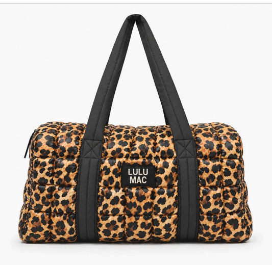 Lulu Mac Puffer Duffle Bag - Leopard