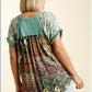 Emerald Frayed Hem Top