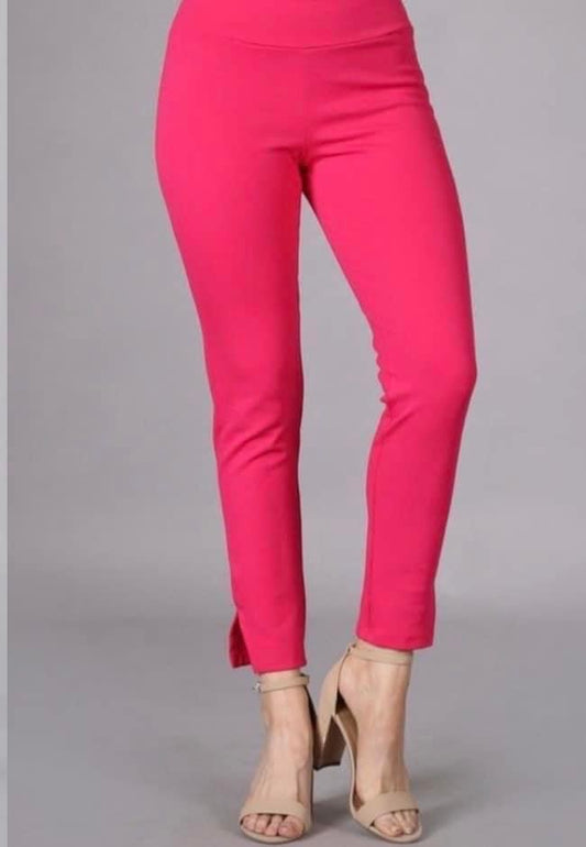 Plus Cropped Capri pants with Slit