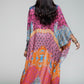 Multi Damask kimono with Slit