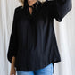 Dot Print Collared Tie Top