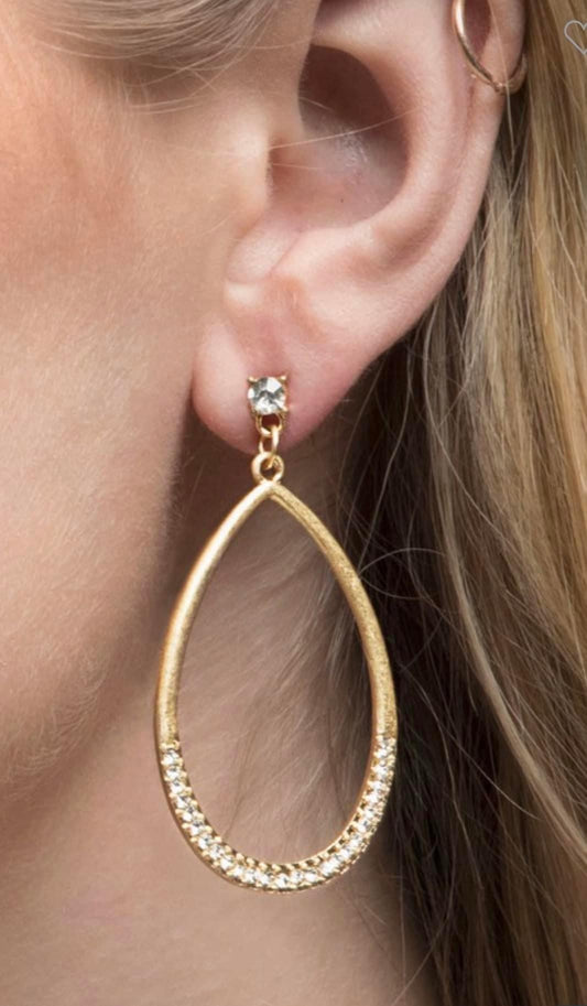 Gold Tear Drop Earrings