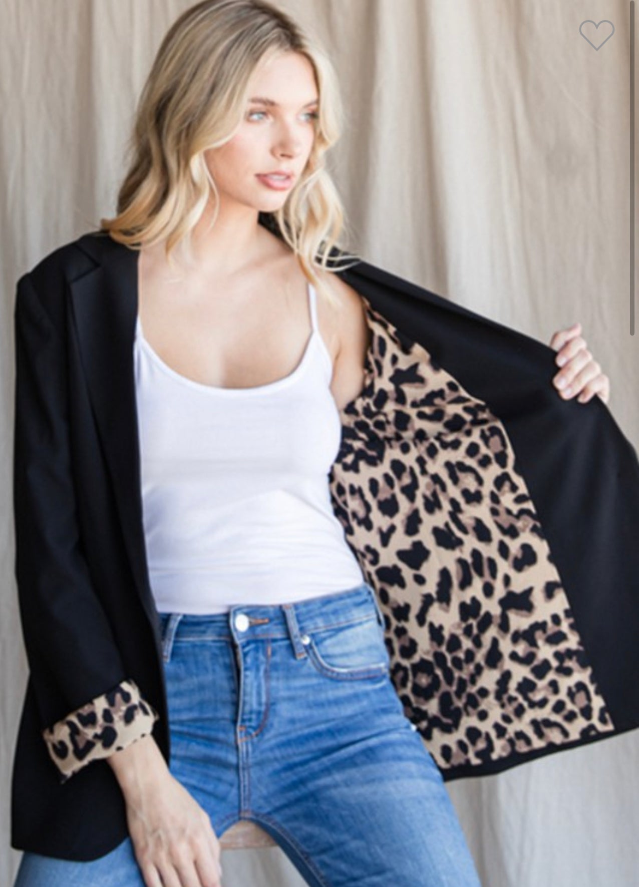 Leopard Lined Blazer