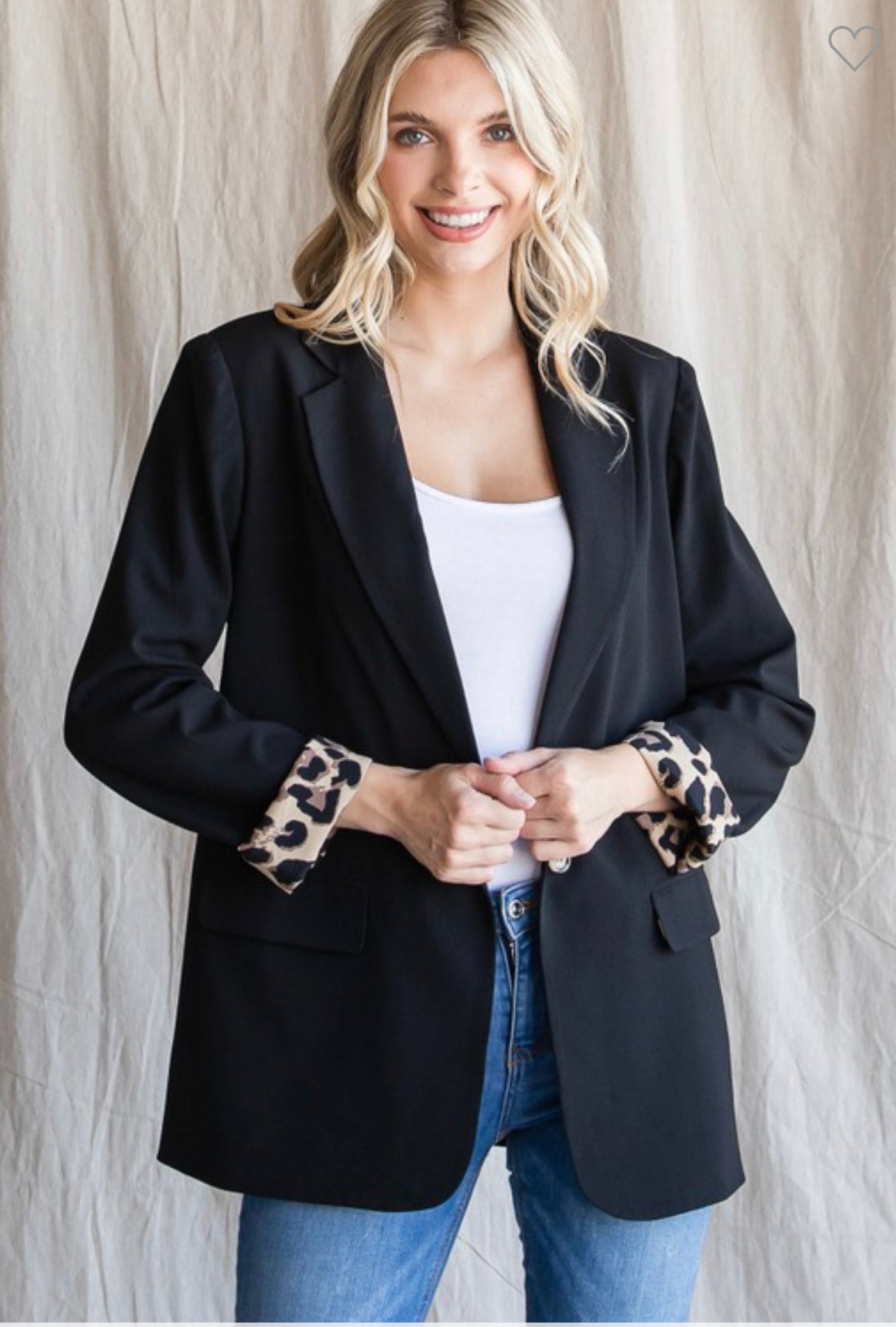 Leopard Lined Blazer